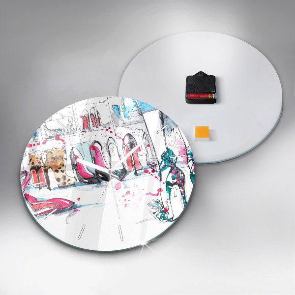 Wanduhr glas rund Element der Weiblichkeit