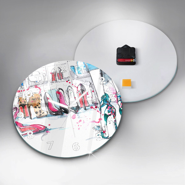 Wanduhr glas rund Element der Weiblichkeit