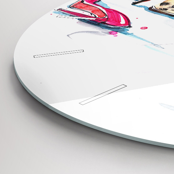 Wanduhr glas rund Element der Weiblichkeit