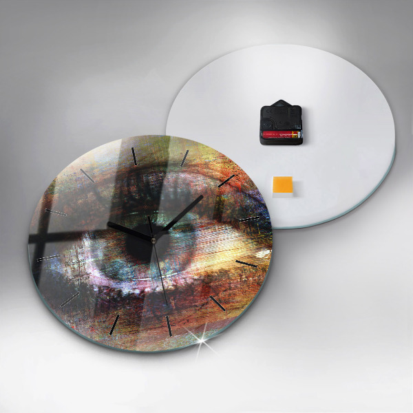 Wanduhr rund mit motiv Straßenkunst Auge