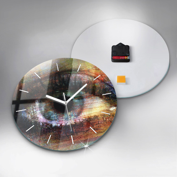 Wanduhr rund mit motiv Straßenkunst Auge