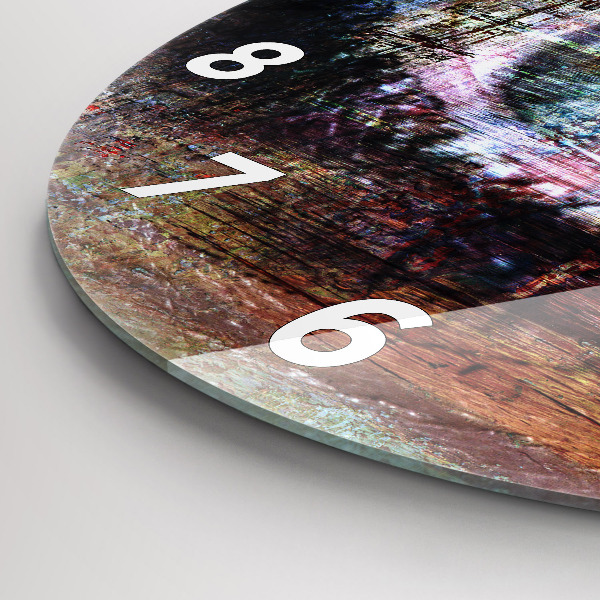 Wanduhr rund mit motiv Straßenkunst Auge