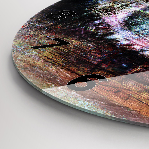 Wanduhr rund mit motiv Straßenkunst Auge