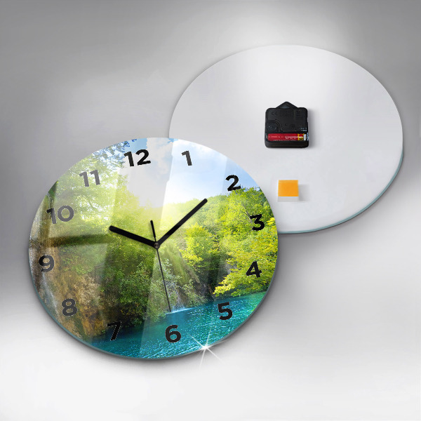 Wanduhr rund mit motiv Lagunenlandschaft
