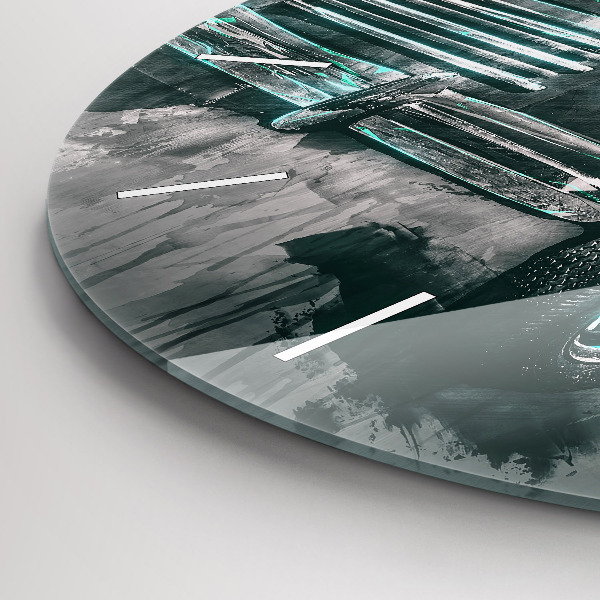 Wanduhr rund Oldschool Auto