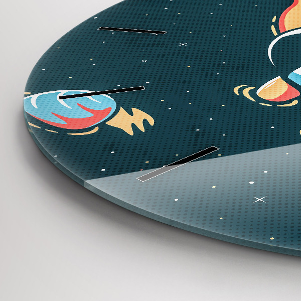 Wanduhr glas rund Phantasie eines Kindes