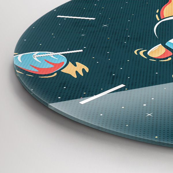 Wanduhr glas rund Phantasie eines Kindes