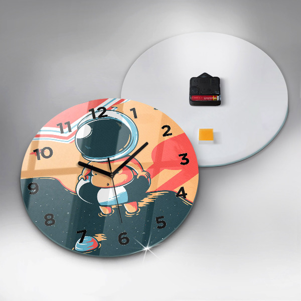 Wanduhr glas rund Phantasie eines Kindes