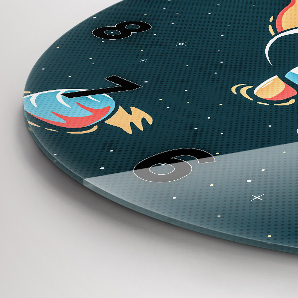 Wanduhr glas rund Phantasie eines Kindes