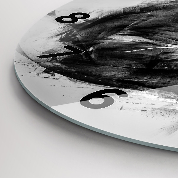 Wanduhr glas rund Gemalter Löwe