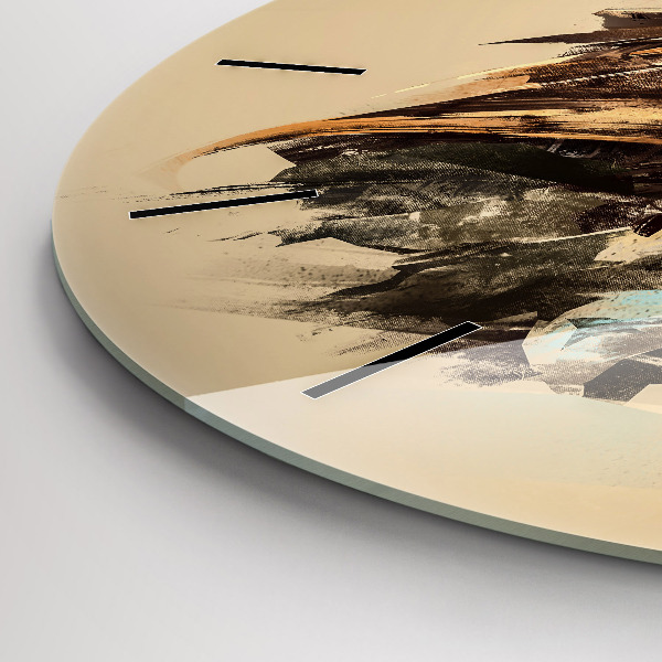 Wanduhr glas rund Eule - ein Zeichen der Weisheit