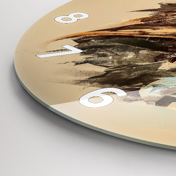 Wanduhr glas rund Eule - ein Zeichen der Weisheit