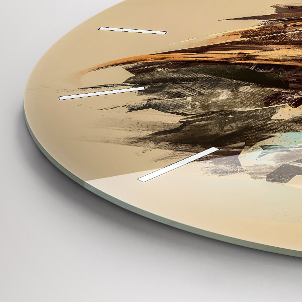 Wanduhr glas rund Eule - ein Zeichen der Weisheit