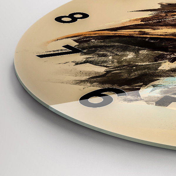 Wanduhr glas rund Eule - ein Zeichen der Weisheit