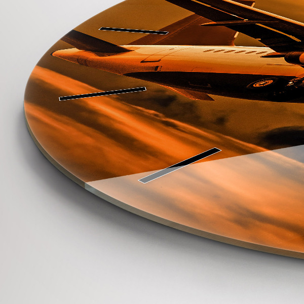 Wanduhr rund Reise mit dem Flugzeug