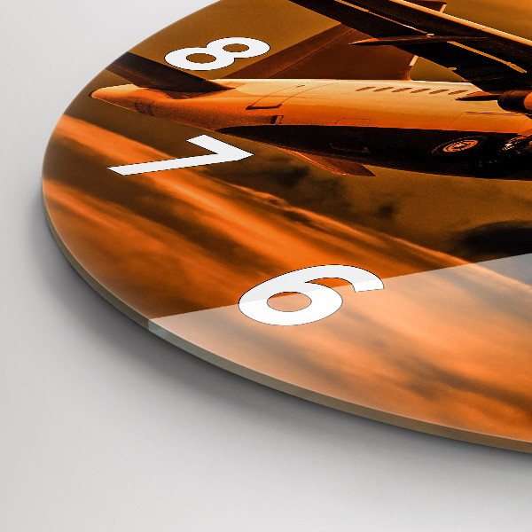 Wanduhr rund Reise mit dem Flugzeug