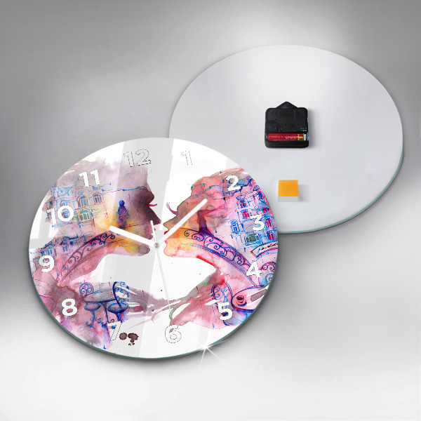 Wanduhr rund Zwei Körper eine Seele