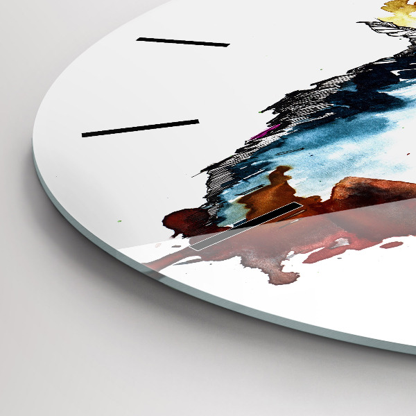 Wanduhr rund Werwolf Vollmond und Luna