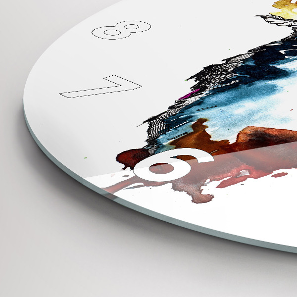 Wanduhr rund Werwolf Vollmond und Luna