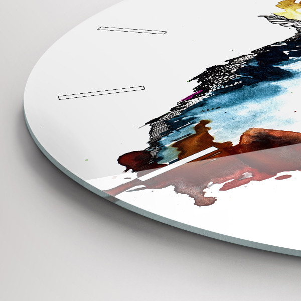 Wanduhr rund Werwolf Vollmond und Luna