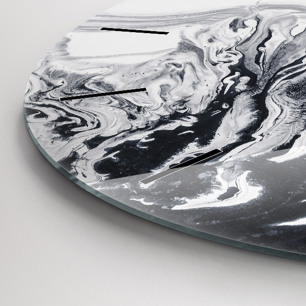 Wanduhr rund Abstrakte Tintenmurmel