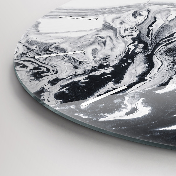 Wanduhr rund Abstrakte Tintenmurmel