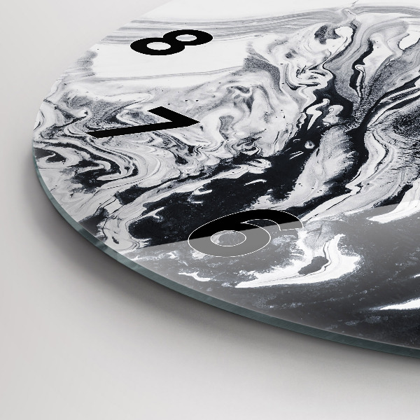 Wanduhr rund Abstrakte Tintenmurmel