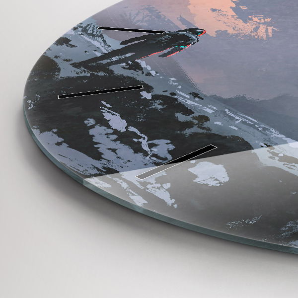 Wanduhr rund Astronauten Milchstraße