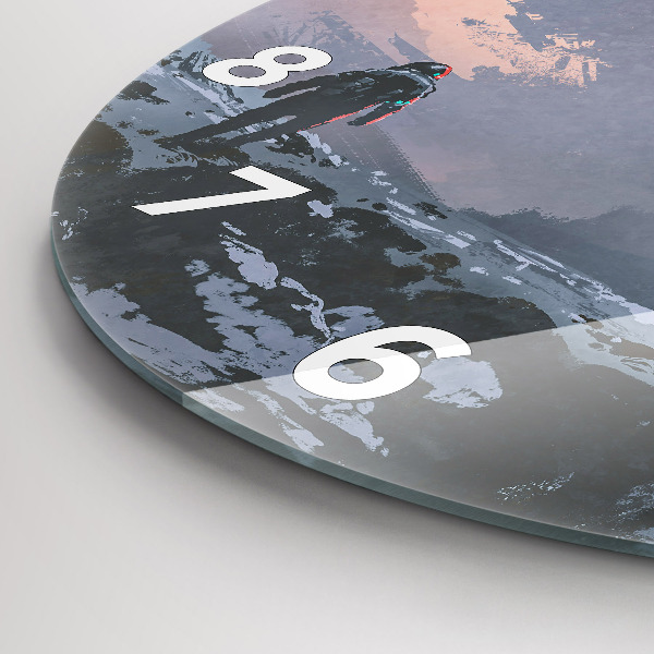 Wanduhr rund Astronauten Milchstraße