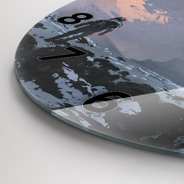 Wanduhr rund Astronauten Milchstraße