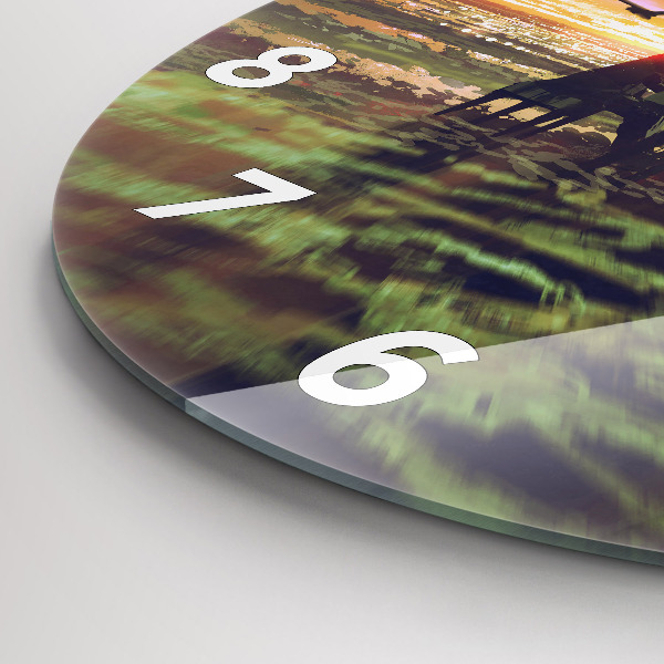 Wanduhr rund Konzert am Strand