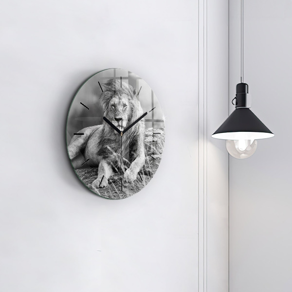 Wanduhr rund Abstrakt - Löwe