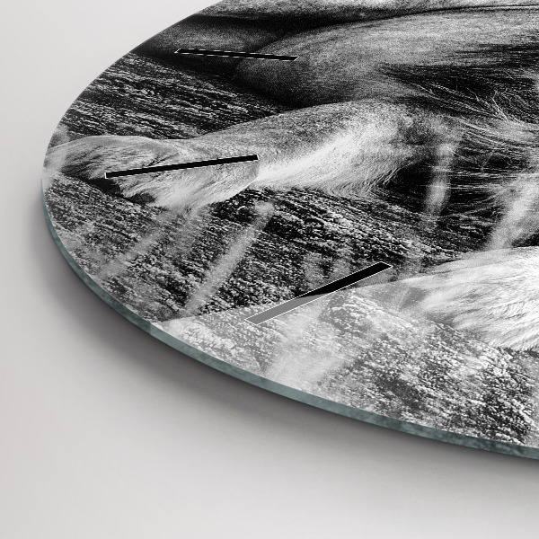 Wanduhr rund Abstrakt - Löwe