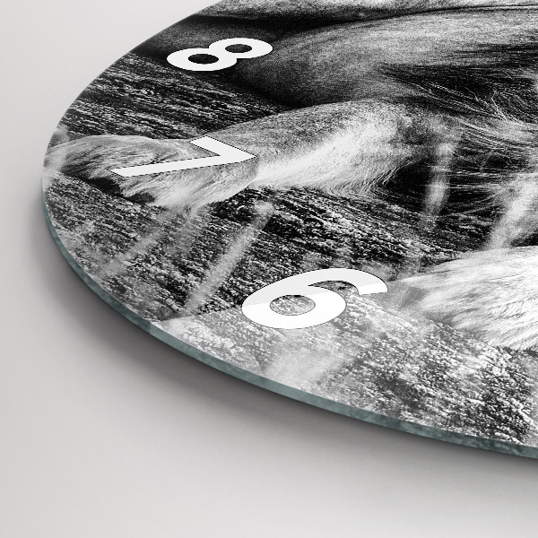 Wanduhr rund Abstrakt - Löwe
