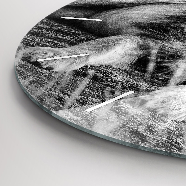 Wanduhr rund Abstrakt - Löwe