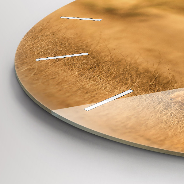 Wanduhr glas rund Tiger jagen