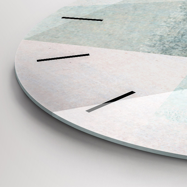 Wanduhr glas rund Dreiecke Abstrakte Textur