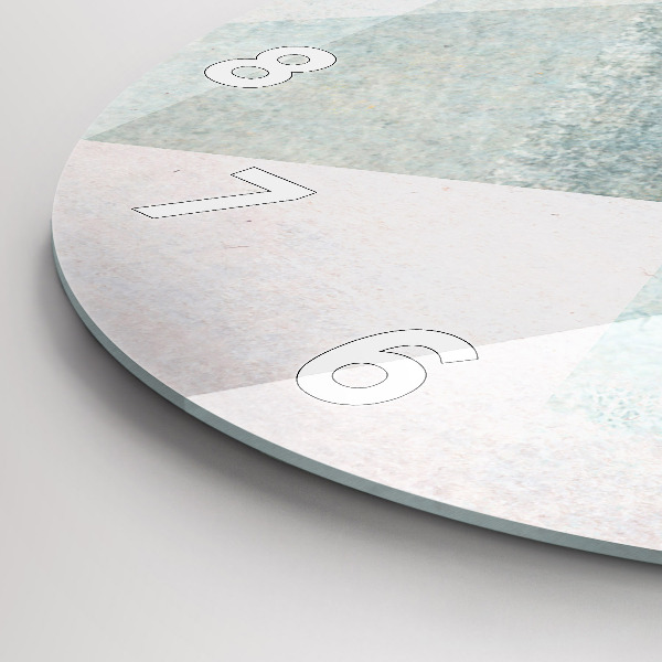 Wanduhr glas rund Dreiecke Abstrakte Textur