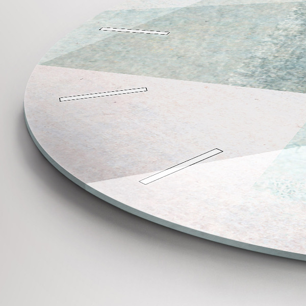 Wanduhr glas rund Dreiecke Abstrakte Textur