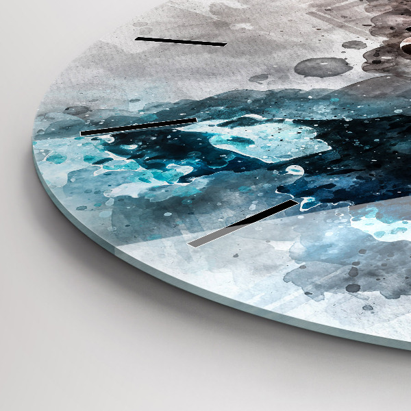 Wanduhr rund mit motiv Die Vergangenheit im Hinterkopf