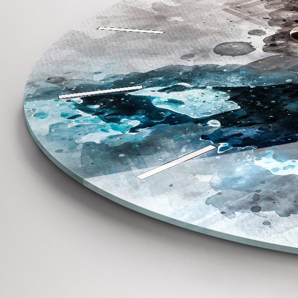 Wanduhr rund mit motiv Die Vergangenheit im Hinterkopf