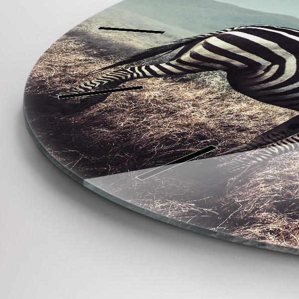 Wanduhr rund mit motiv Zebra - Abstraktion