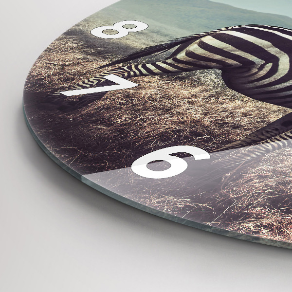 Wanduhr rund mit motiv Zebra - Abstraktion