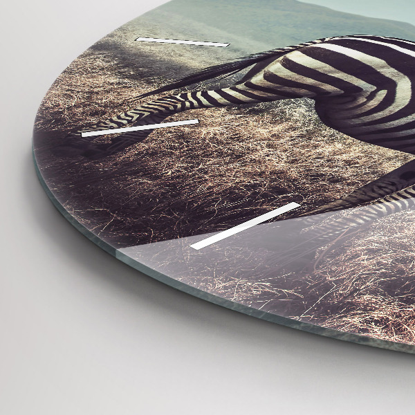 Wanduhr rund mit motiv Zebra - Abstraktion