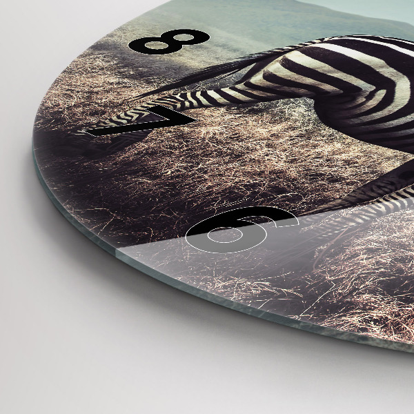 Wanduhr rund mit motiv Zebra - Abstraktion