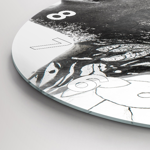 Wanduhr rund Abstraktes Frauengesicht