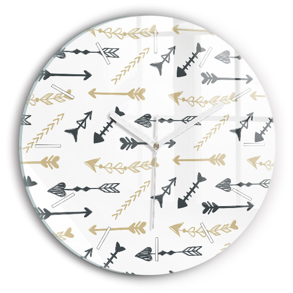 Wanduhr rund mit motiv Geometrisches Hipster-Muster