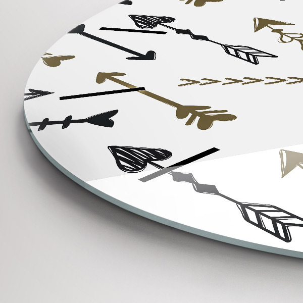 Wanduhr rund mit motiv Geometrisches Hipster-Muster