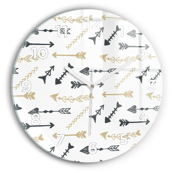 Wanduhr rund mit motiv Geometrisches Hipster-Muster