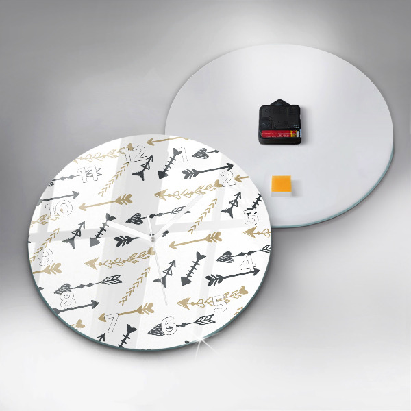 Wanduhr rund mit motiv Geometrisches Hipster-Muster